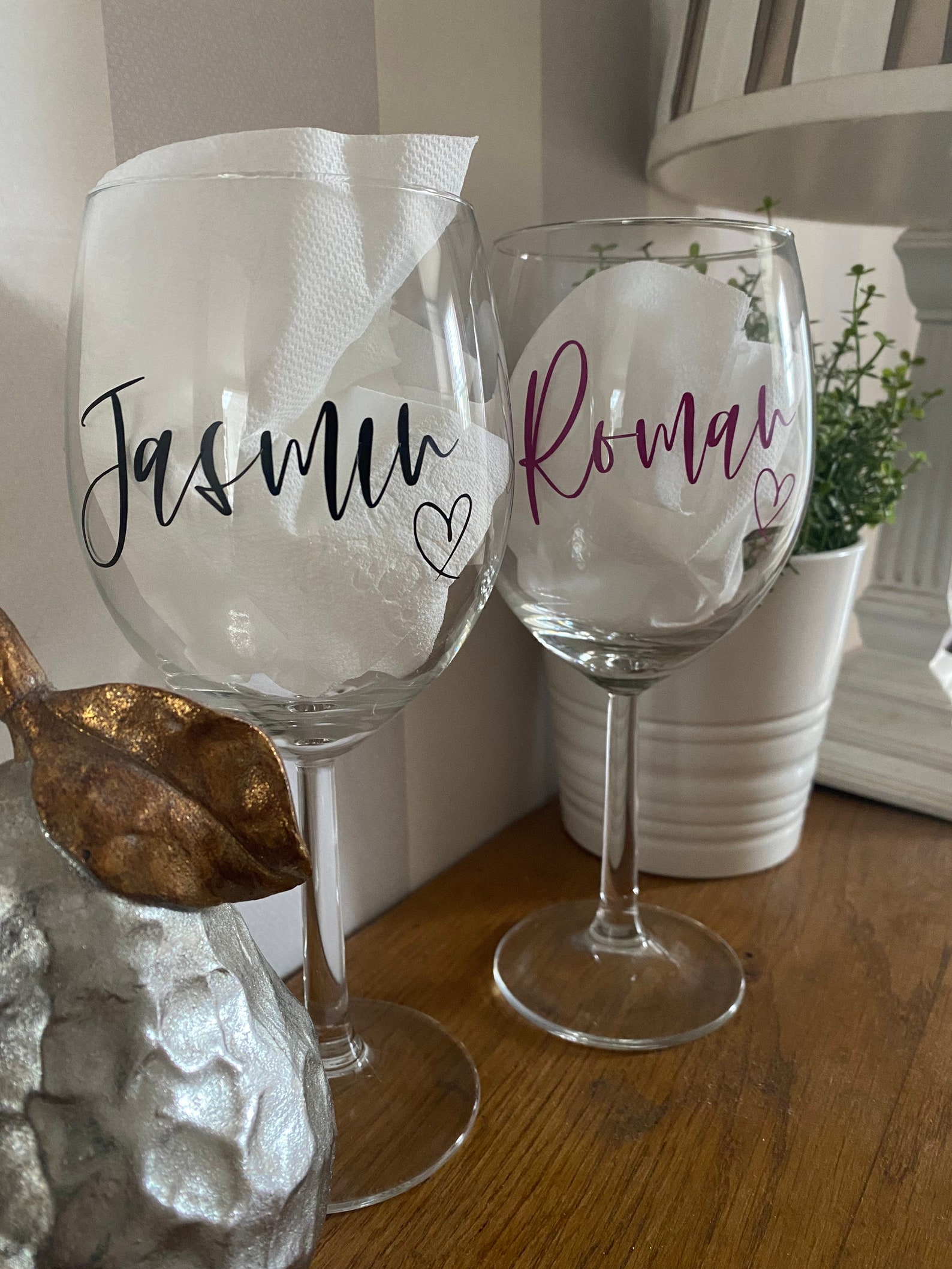 Personalised Wine Glasses Etsy UK