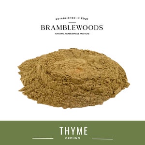 Thyme Ground 100% Natural (Thymus vulgaris) by Bramblewoods