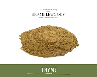 Tomillo molido 100 % natural (Thymus vulgaris) de Bramblewoods