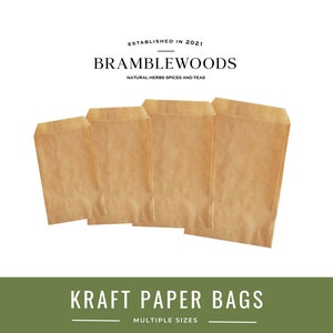 100 pezzi di sacchetti di carta Kraft / sicuri per alimenti / diverse dimensioni di Bramblewoods