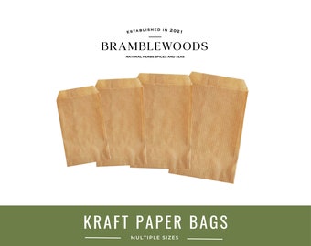 100 Pieces Kraft Paper Bags | Food safe | Multiple Sizes by Bramblewoods