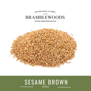 Sesame Seeds Brown 100% Natural (Sesamum indicum) by Bramblewoods