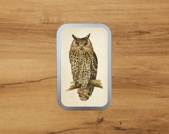 Aluminium Tin With Antique Botanical Print | Owl | Storage | Packaging  by Bramblewoods