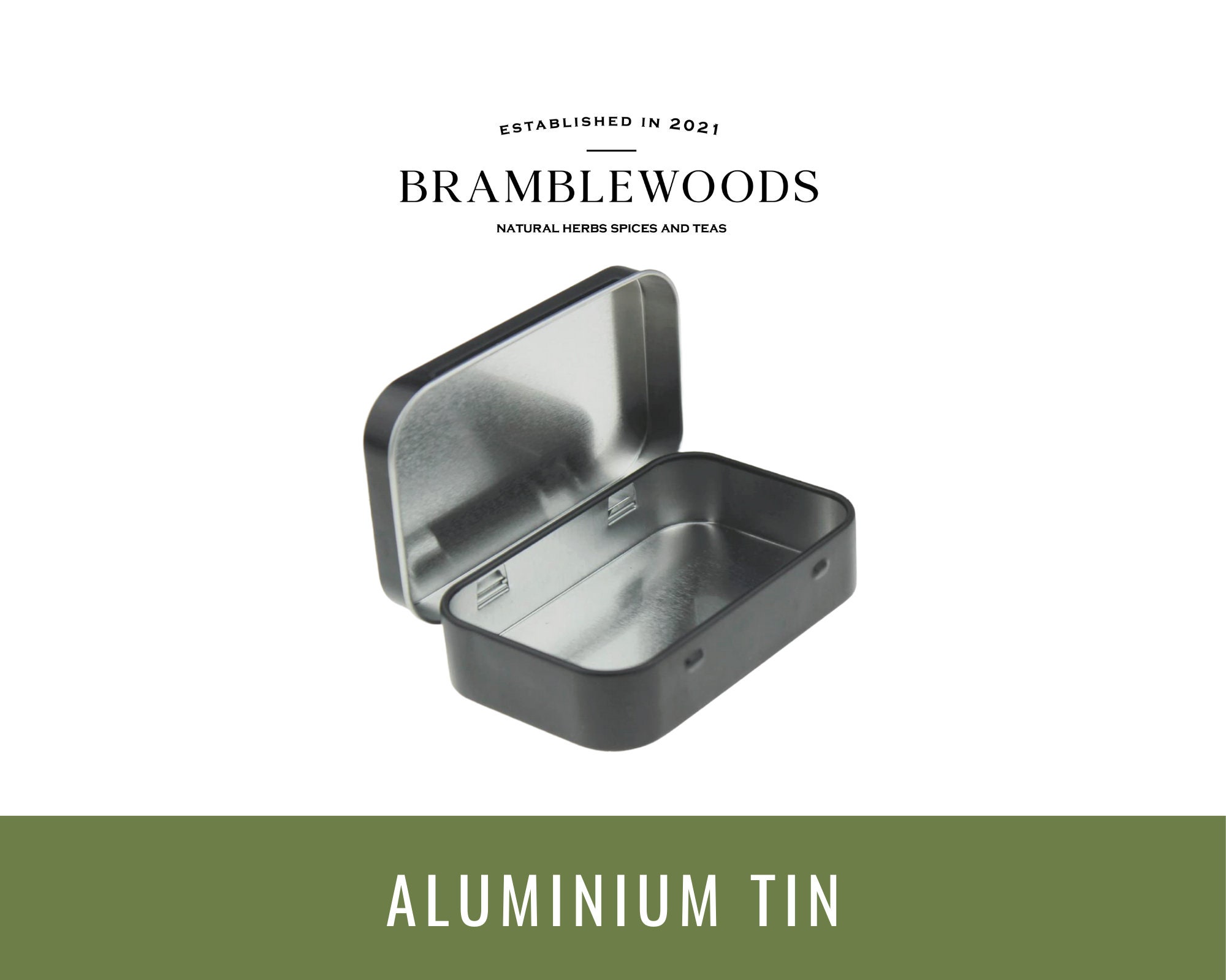 Rectangular Metal Tin, Blank Hinged Tin, Small Container, 50ml Tin