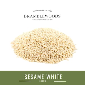 Sesame Seeds White 100% Natural (Sesamum indicum) by Bramblewoods