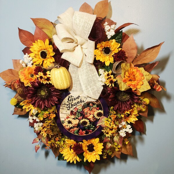 Fall Wreath; Thanksgiving Wreath; Fall Wreath for Front Door; Thanksgiving Wreath for Front Door; Farmhouse Wreath; Autumn Wreath; Wreaths