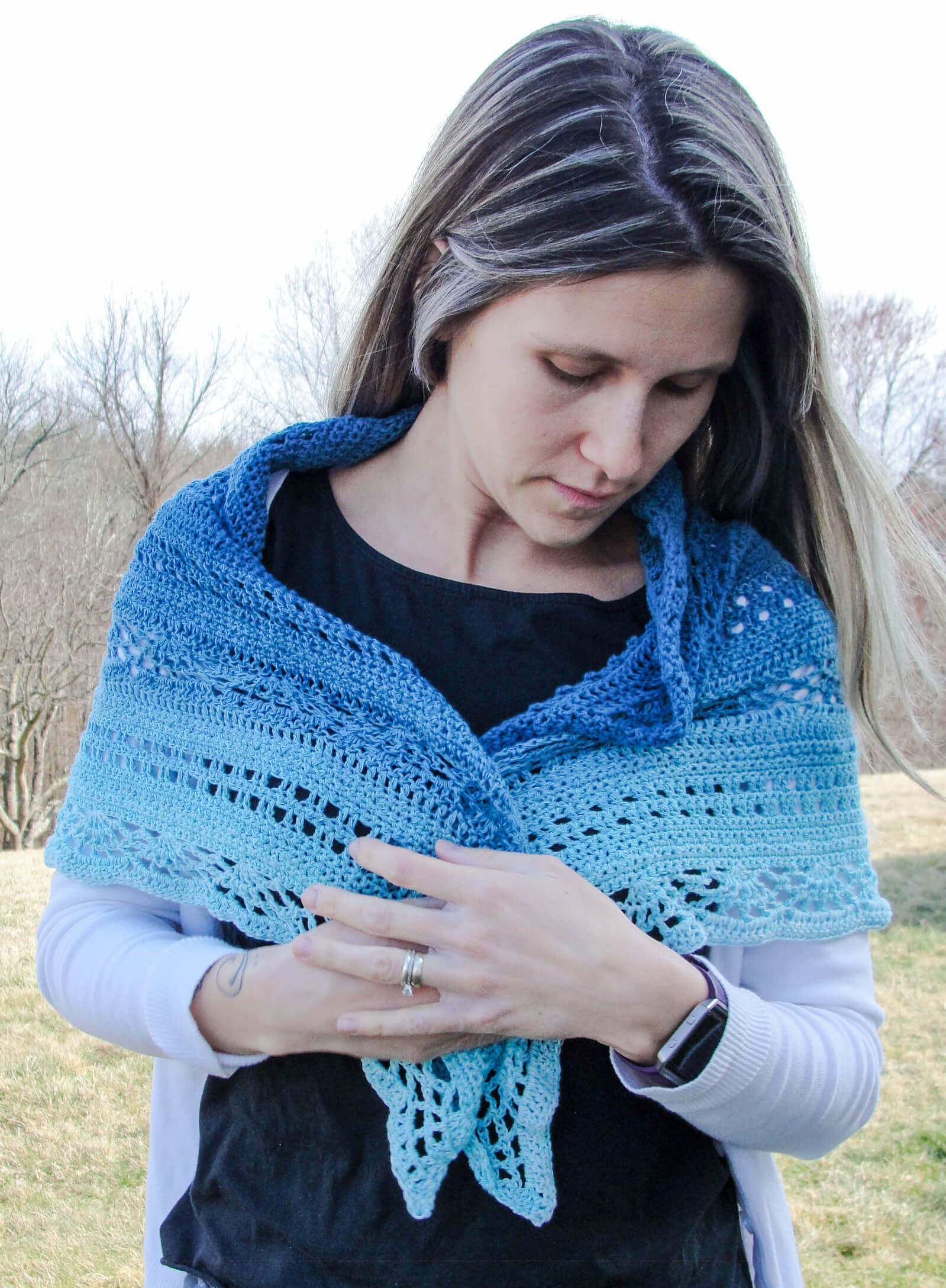 jessica simpson crochet shawl