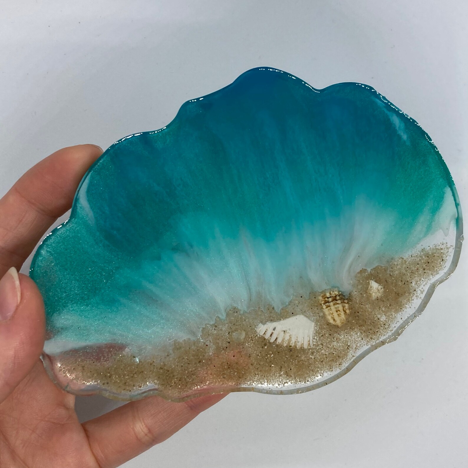 Resin art coaster / nail art palette. A selection of unique Etsy