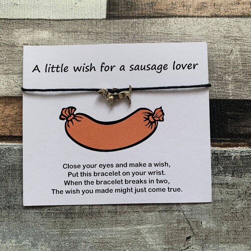 Dachshund, sausage dog wish bracelet/sausage lover