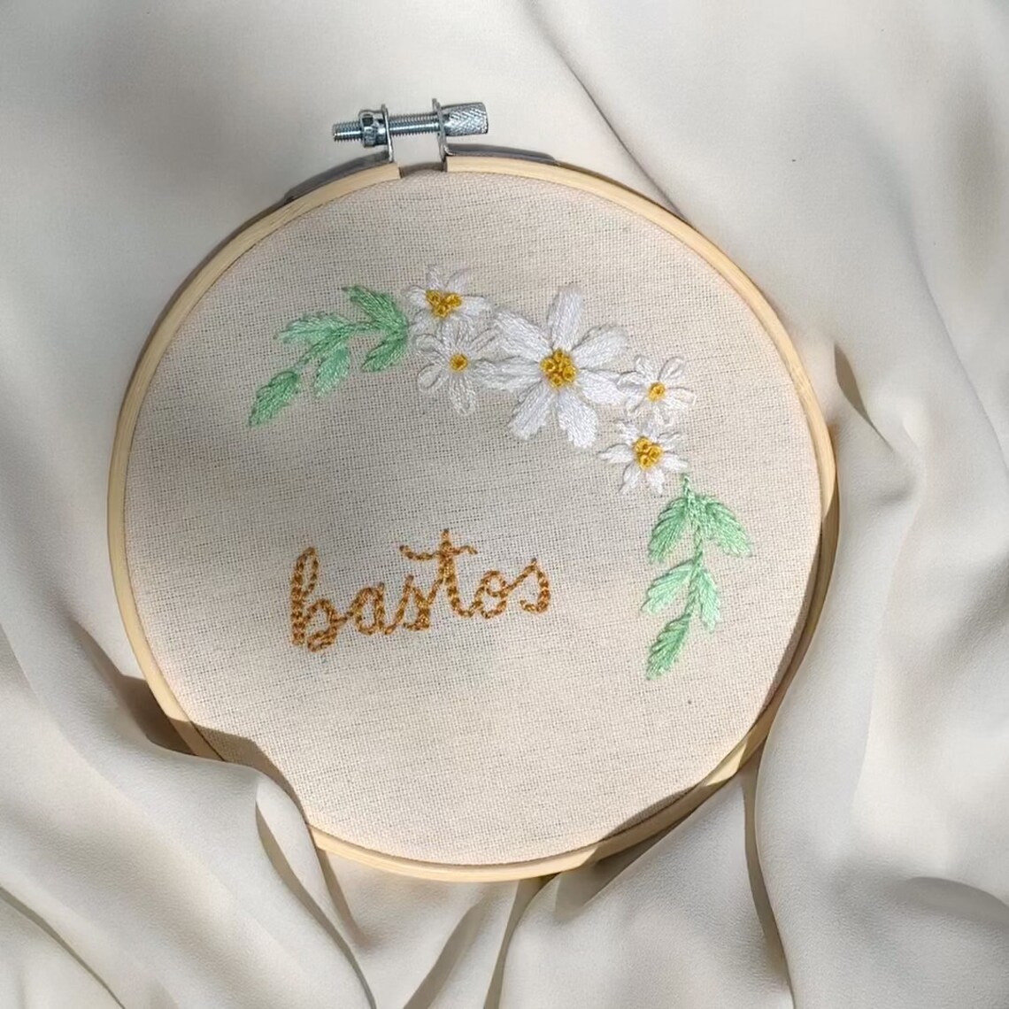 Filipino embroidery hoop art bastos  etsyde