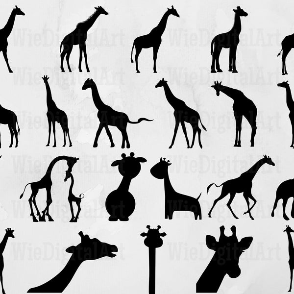 Giraffe svg - Giraffe Silhouette - Giraffe svg bundle - Giraffe svg design - Giraffe Cut File - Giraffe Clipart - Svg - Eps - Dxf - Png