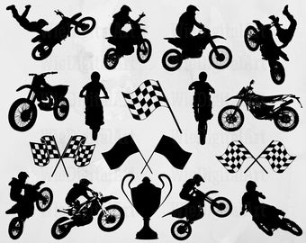 Motocross svg - Motocross Silhouette - Motocross svg bundle - Motocross Cut File - Motocross Clipart - Svg - Eps - Dxf - Png