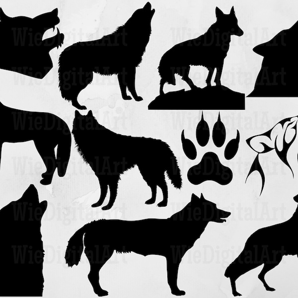 Wolf svg - Wolf Silhouette - Wolf svg bundle - Wolf svg design - Wolf Cut File - Wolf Clipart - Svg - Eps - Dxf - Png