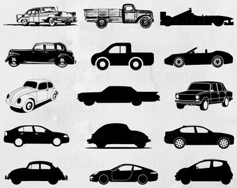 Car svg - Car Silhouette - Car svg bundle - Car svg design - Car Cut File - Car Clipart - Svg - Eps - Dxf - Png