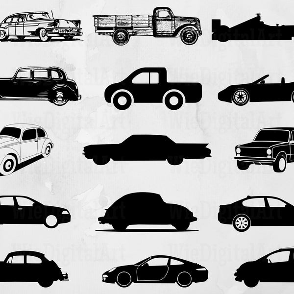 Car svg - Car Silhouette - Car svg bundle - Car svg design - Car Cut File - Car Clipart - Svg - Eps - Dxf - Png