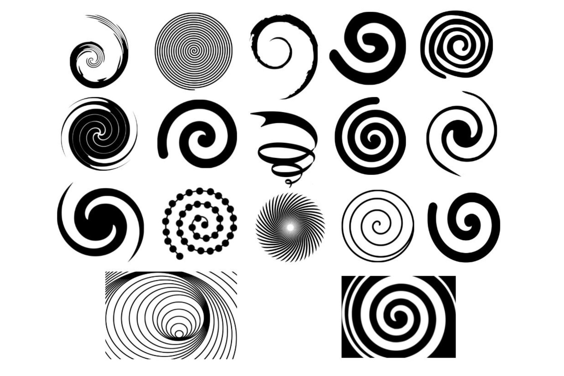 Spiral Svg Spiral Silhouette Spiral Svg Bundle Swirl Svg Design Swirl