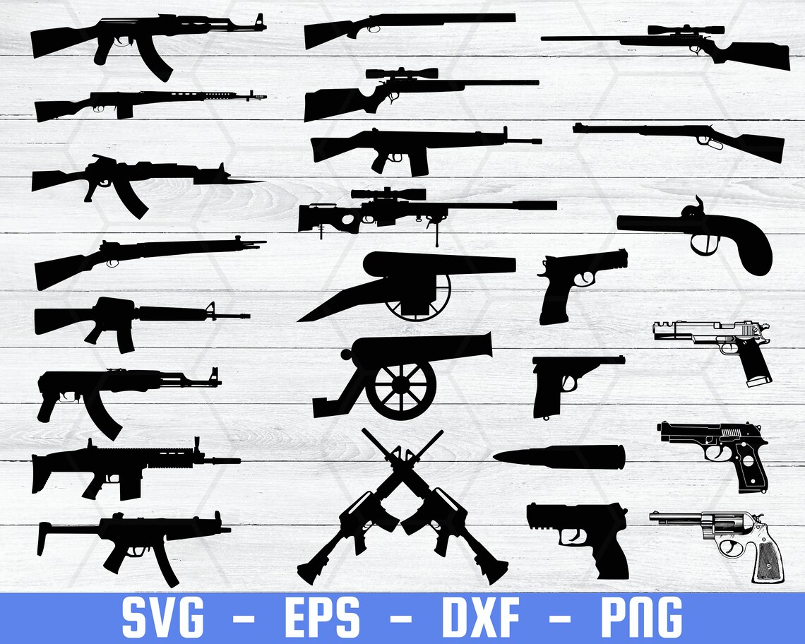 Download Gun svg Gun Silhouette svg bundle Gun svg design Gun | Etsy