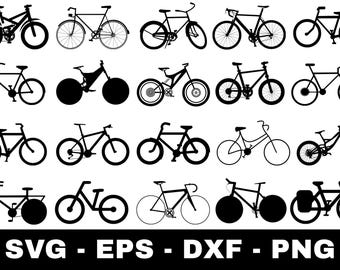 Paquete de bicicletas / 20 archivos de corte de ciclismo para Cricut y Silhouette (svg eps dxf png)
