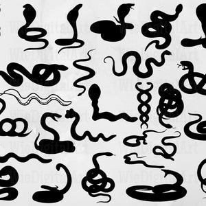 Snake svg - Snake Silhouette - Snake svg bundle - Snake svg design - Snake Cut File - Snake Clipart - Svg - Eps - Dxf - Png