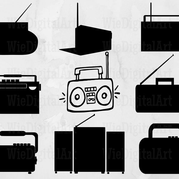 Radio svg - Radio Silhouette - Radio svg bundle - Radio svg design - Radio Cut File - Radio Clipart - Svg - Eps - Dxf - Png