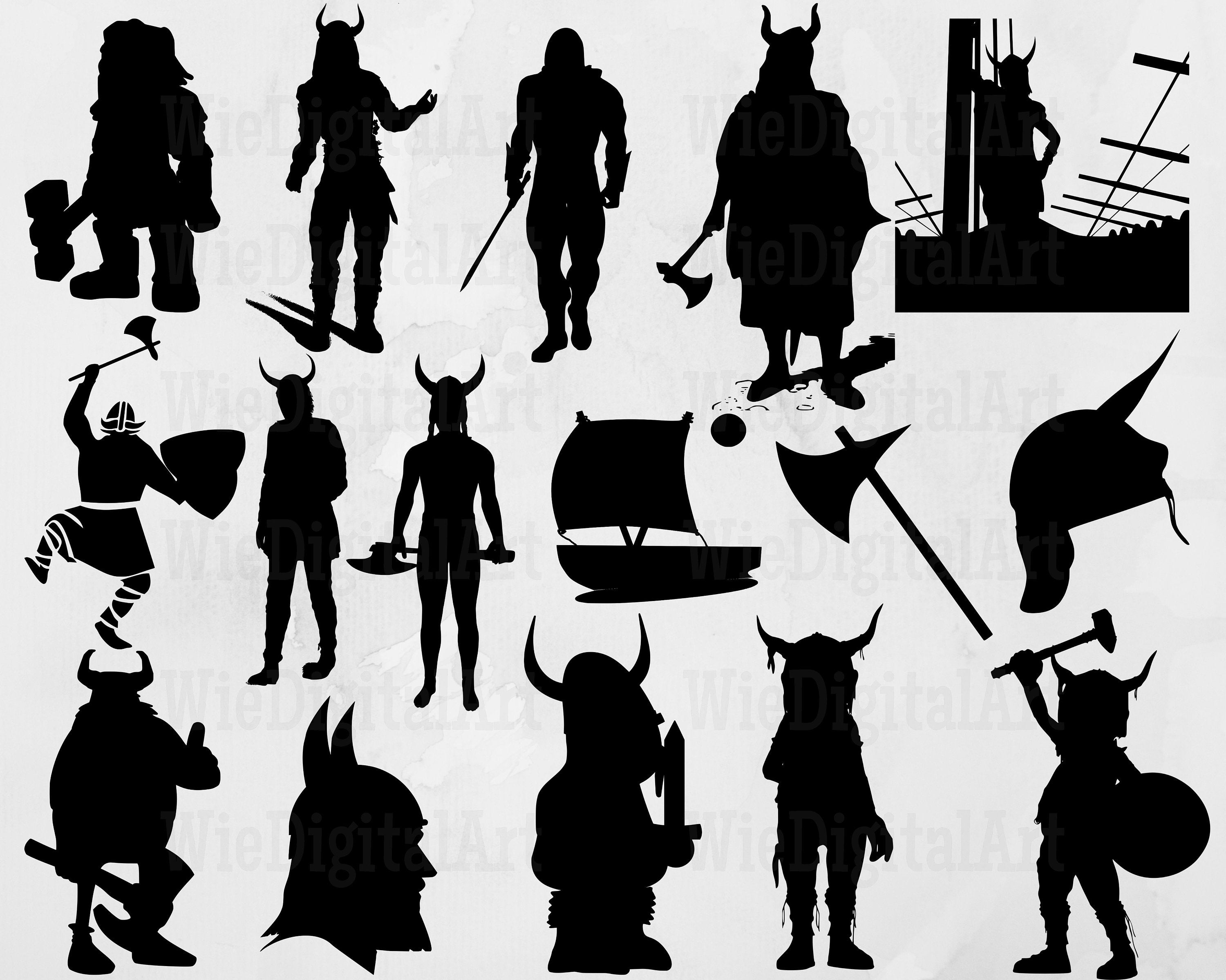 Viking Svg Viking Silhouette Viking Svg Bundle Viking Etsy Denmark