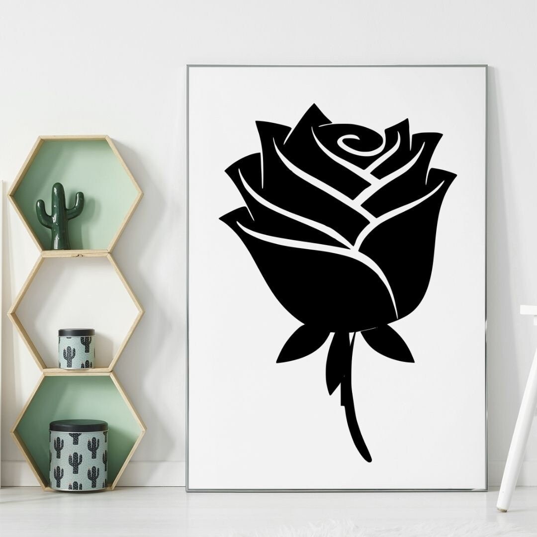 Rose Svg Rose Silhouette Rose Svg Bundle Rose Svg Design - Etsy