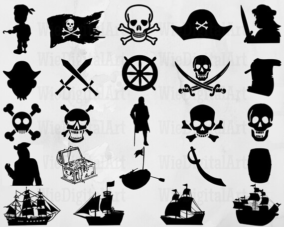 Pirate svg - Pirate Silhouette - Pirate svg bundle - Pirate svg design - Pirate Cut File - Pirate Clipart - Svg - Eps - Dxf - Png