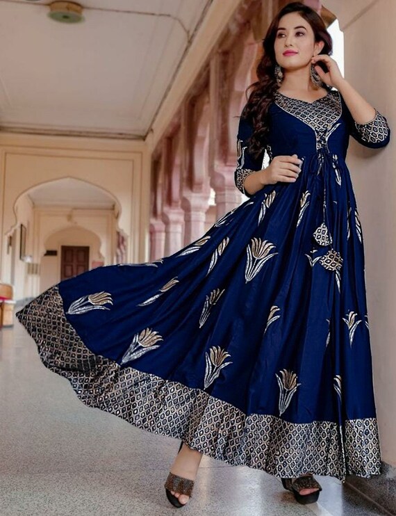 long gown style kurti