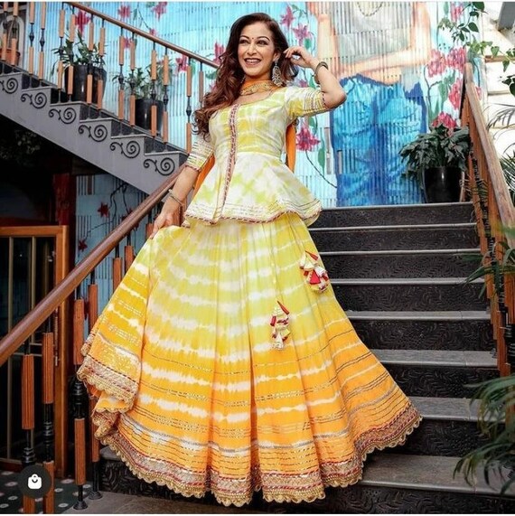 Designer Rayon Short Kurti Skirt With 