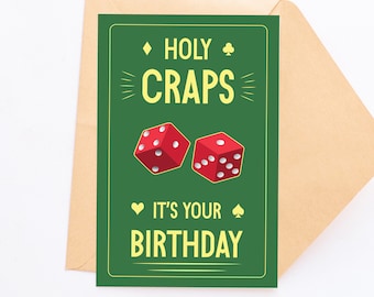 Casino Birthday Card - Etsy