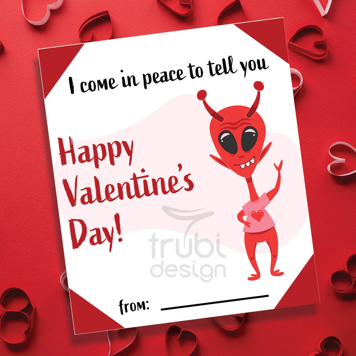 Space Themed Valentine's Cards Printable Instant Download - Etsy France