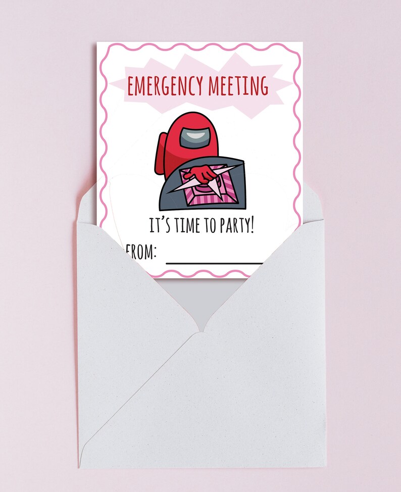 Among Us Kids Printable Valentine s Cards Etsy