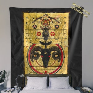 Tarot Wall Tapestry - 15 - The Devil - Goth Wall Tapestry