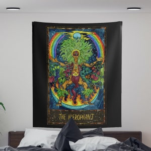 Tarot Wall Tapestry - 05 - The Hierophant Tapestry - Goth Wall Tapestry