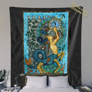Tarot Wall Tapestry - 14 - Temperance - Goth Wall Tapestry