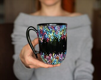 Housewarming gift, personalize, Ceramic mug, hand painted, for coffee, for tea, coffee mug, tea mug, handmade mug