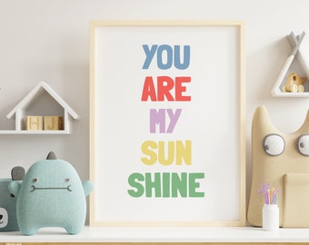 You Are My Sunshine Printable / Typography / Quote Print / - Etsy