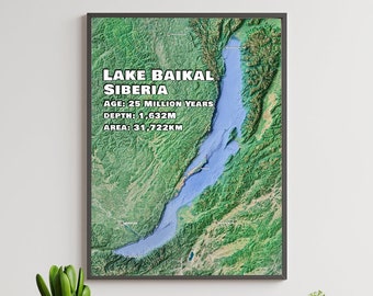 Lake Baikal Siberia Relief Map