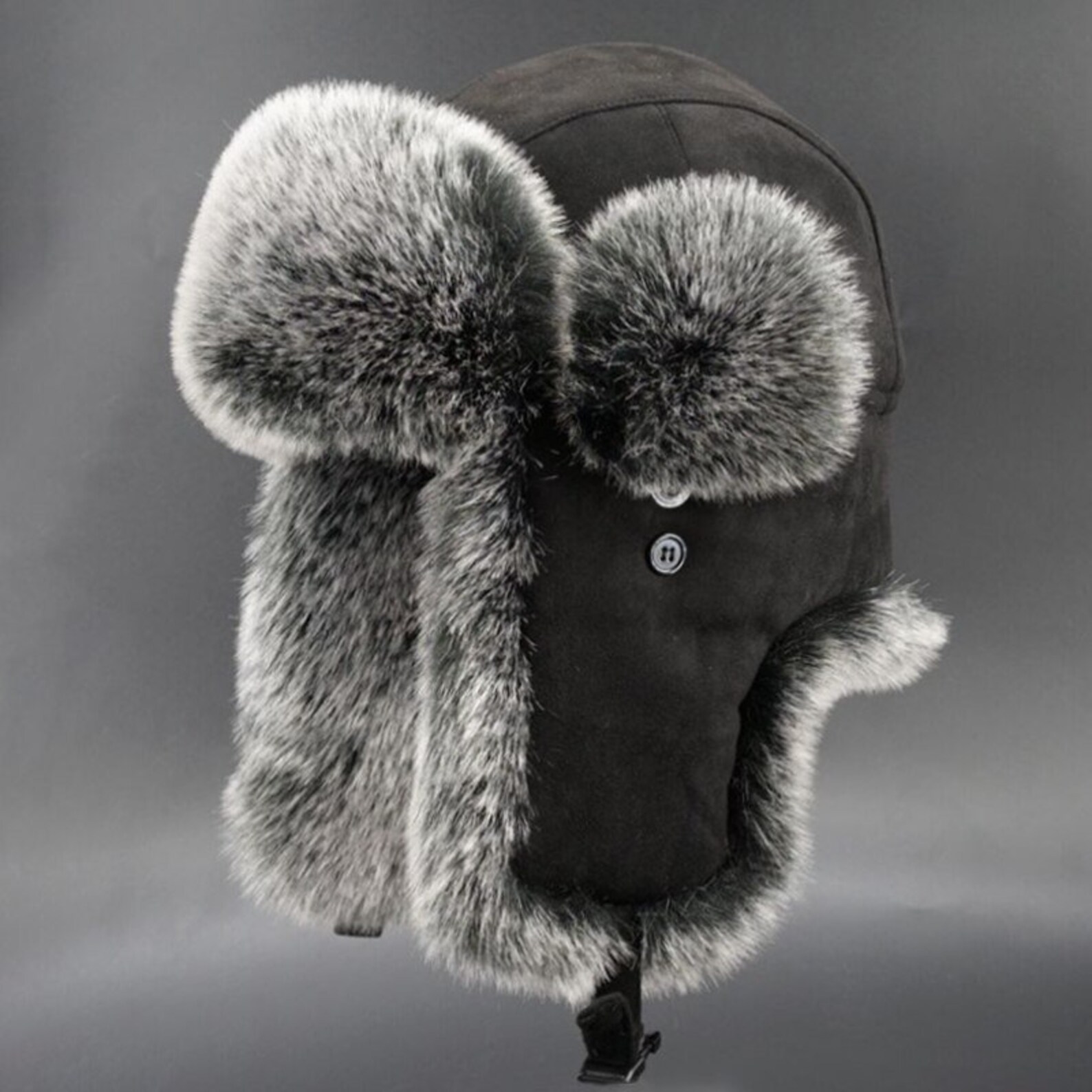 Vintage Suede Bomber Hats Winter Men's Trapper Hat Faux Etsy