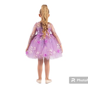 Encanto Birthday Dress ,purple girl dress, Junior bridesmaid dress, Tutu dress, Lace flower girl dress,girls tulle dress , Encanto Costume image 2