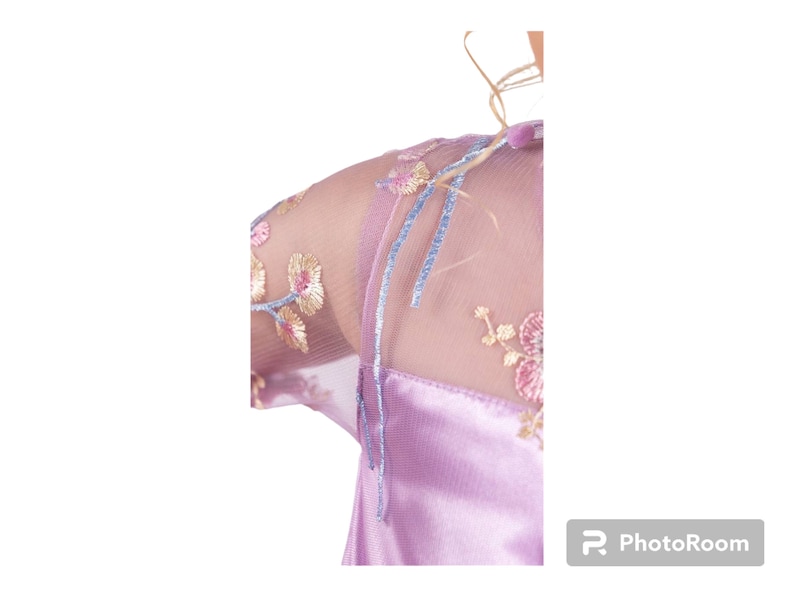 Encanto Birthday Dress ,purple girl dress, Junior bridesmaid dress, Tutu dress, Lace flower girl dress,girls tulle dress , Encanto Costume image 3