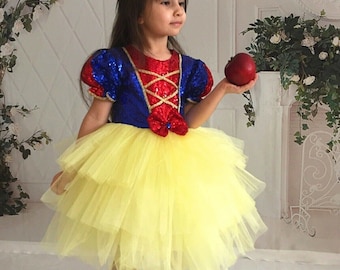Snow White Costume , Snow White Birthday Dress , Princess Theme Party , Princess Costumes ,  Baby Costume