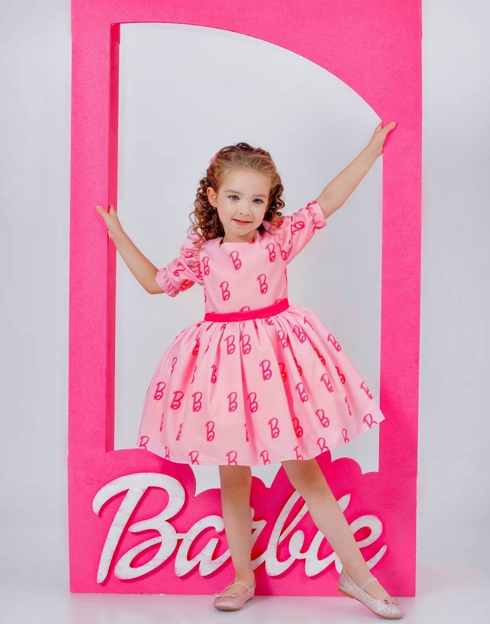 Vestido Para Niña Barbie 2267 Rosado 6 Rosa