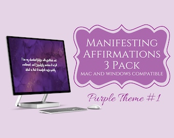 Money Affirmations Desktop Wallpapers | Purple Theme Desktop Wallpapers | Mac Wallpaper | Windows Wallpaper | Purple Theme #1