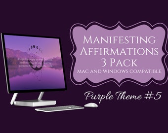 Money Affirmations Desktop Wallpapers | Purple Manifesting Desktop Wallpapers | Mac Wallpaper | Windows Wallpaper | Theme 5