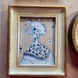 Illustrazione originale in cornice vintage