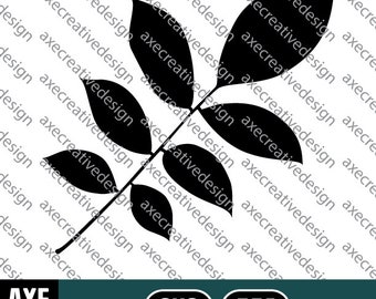 Walnut Tree Leaf | Digital SVG Vector File | Cutting Cricut Decal | Fall Autumn Leaves Foliage Nature Seasons Silhouette