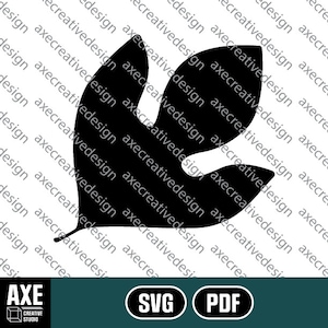 Sassafras Tree Leaf | Digital SVG Vector File | Cutting Cricut Decal | Fall Autumn Leaves Foliage Nature Seasons Silhouette