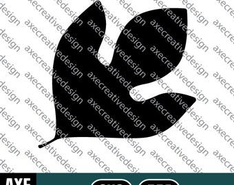 Sassafras Tree Leaf | Digital SVG Vector File | Cutting Cricut Decal | Fall Autumn Leaves Foliage Nature Seasons Silhouette