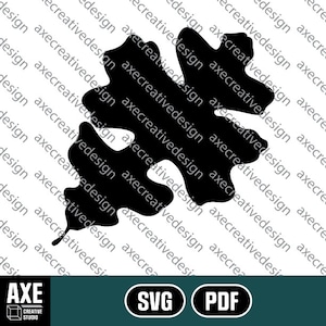 Post Oak Tree Leaf | Digital SVG Vector File | Cutting Cricut Decal | Fall Autumn Leaves Foliage Nature Seasons Silhouette